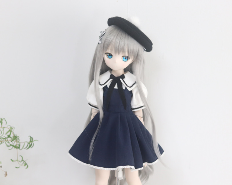 MDD ドール服 飴柄 フード ワンピース